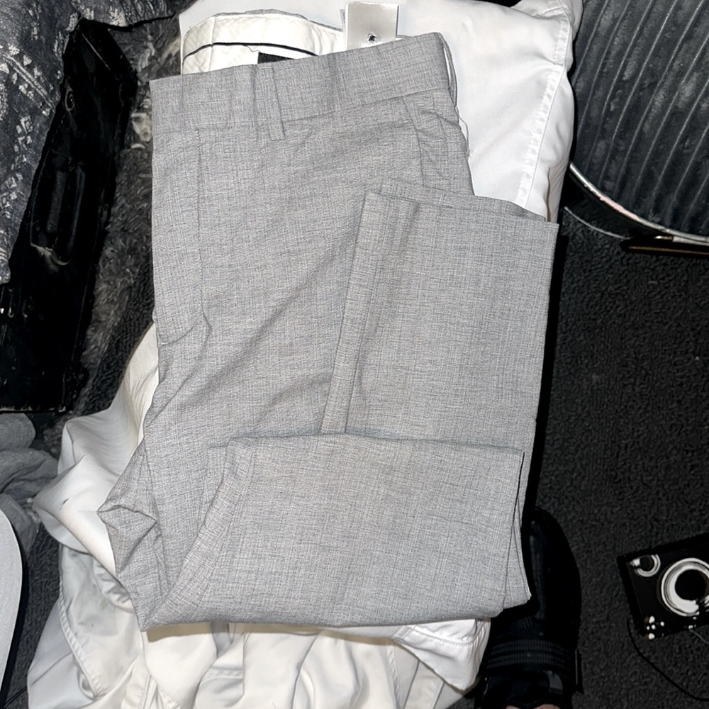 Grey black light material slacks. Perfect for spring . H&M M32R